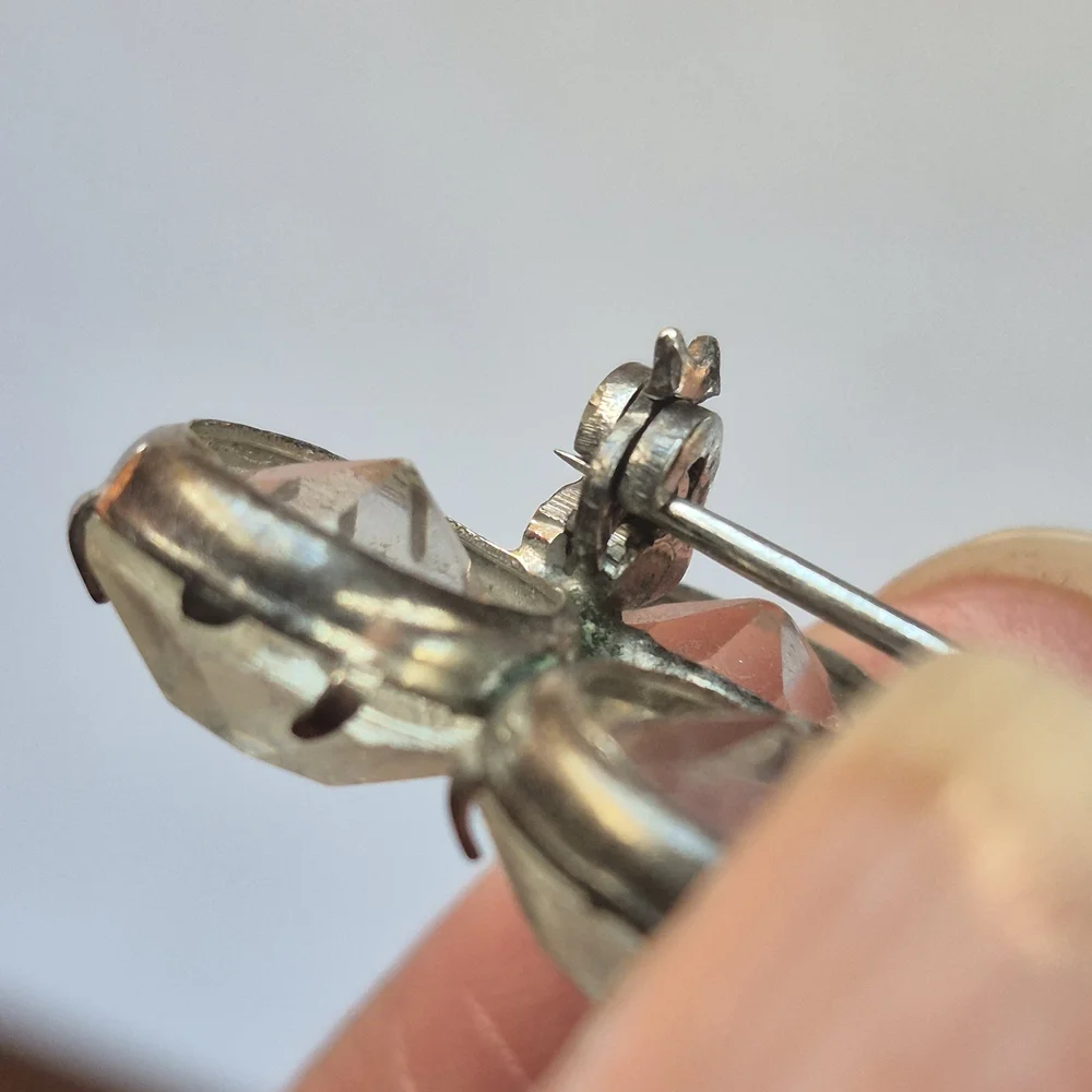 Vintage clear rhinestone